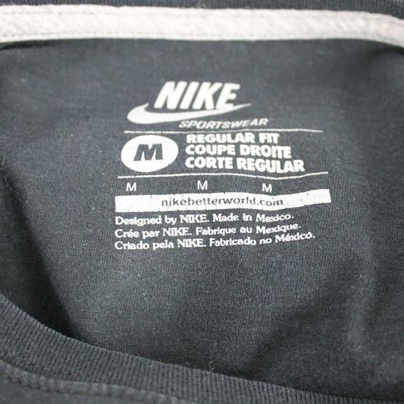 Nike Women's T-Shirt Just Do It Nike Logo Black Aqua Size Medium - Picture 5 of 6